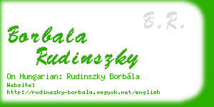 borbala rudinszky business card