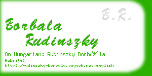 borbala rudinszky business card